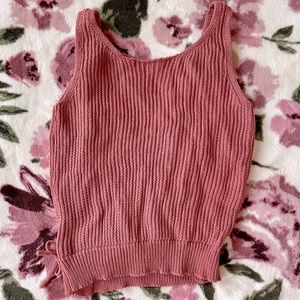 Sweater Tank in Dusty Rose